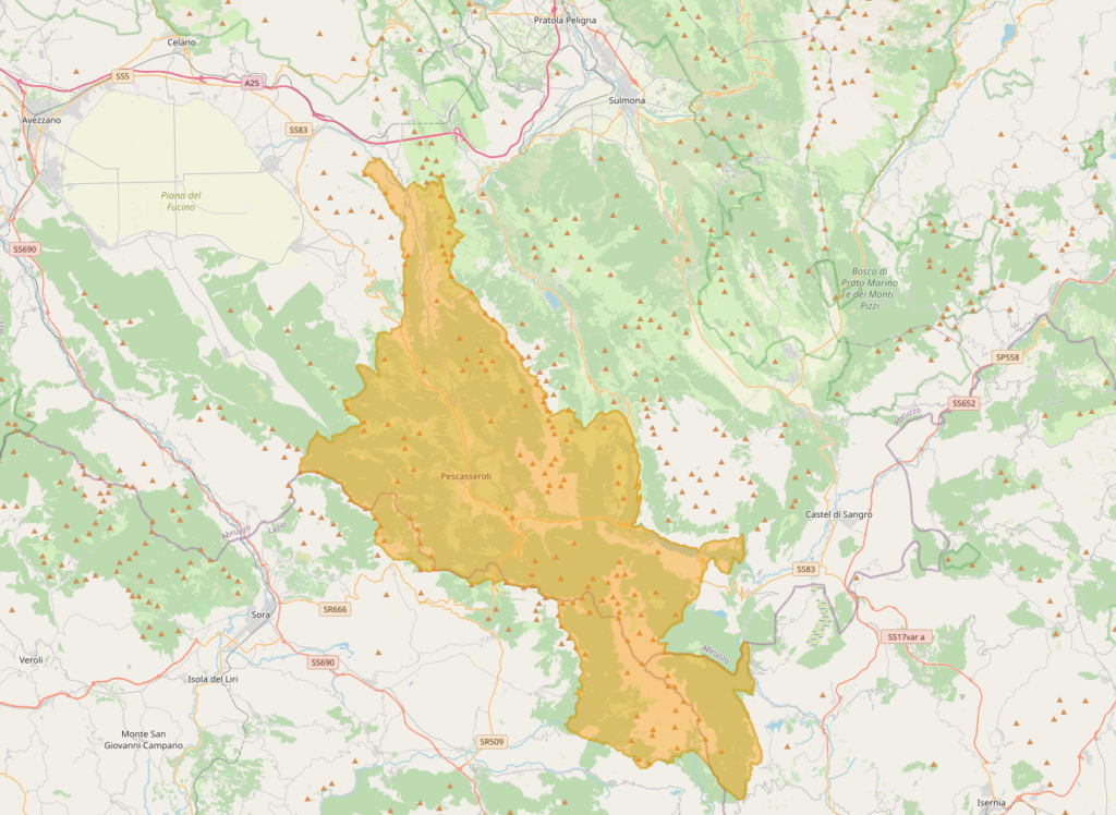 Confini parco nazionale d'Abruzzo, Lazio e Molise